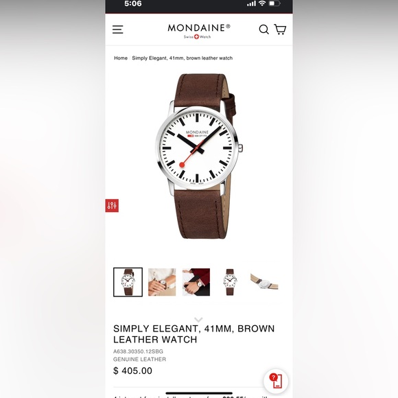 36mm woman’s watch. Water resistant up to 30 meters with a Stainless Steel Case. - Picture 5 of 5